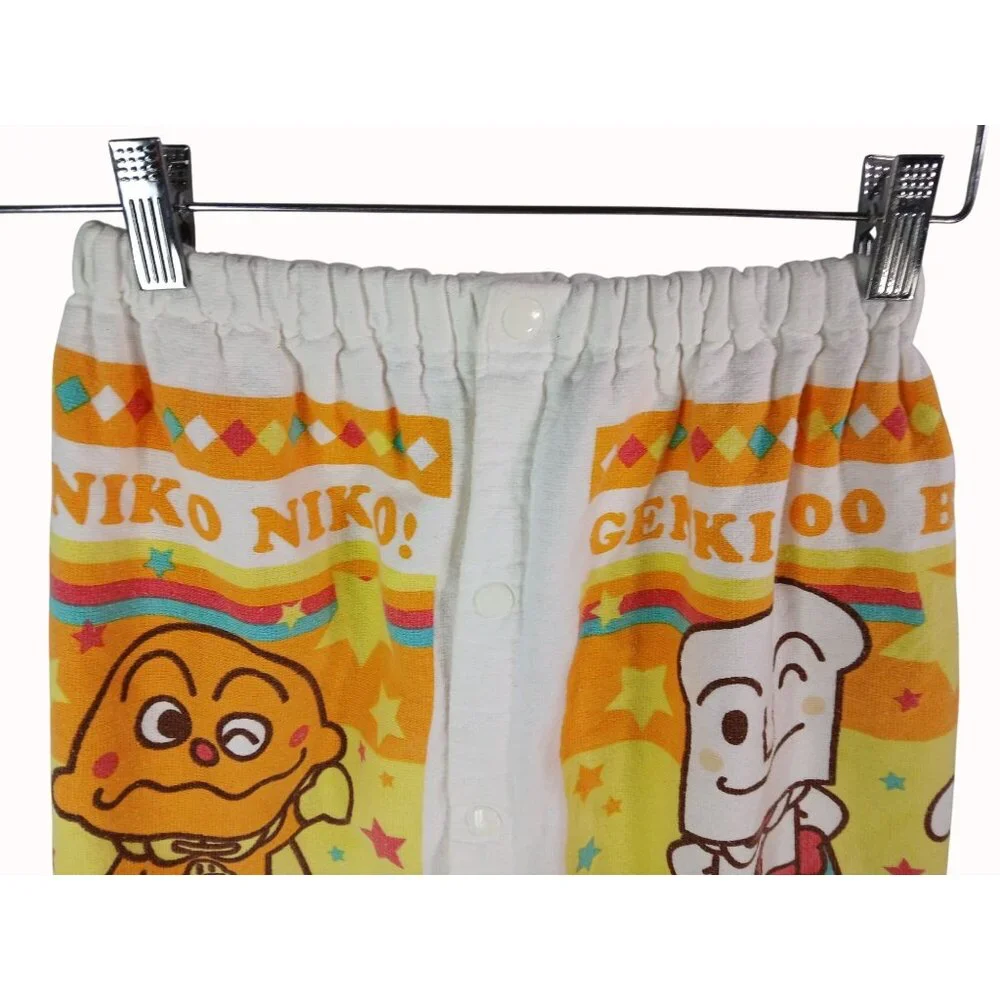 Ban Dai Anpanman Character Snap Button Kids Wrap Skirt Towel Elastic Waist